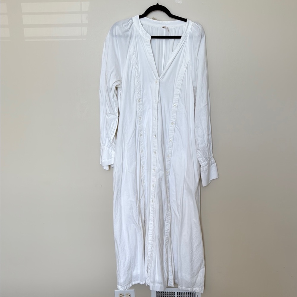 Free People White Long Sleeve Dress